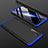Handyhülle Hülle Kunststoff Schutzhülle Tasche Matt Vorder und Rückseite 360 Grad M01 für Realme XT Blau und Schwarz