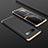 Handyhülle Hülle Kunststoff Schutzhülle Tasche Matt Vorder und Rückseite 360 Grad M01 für Samsung Galaxy S10 Gold und Schwarz