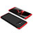 Handyhülle Hülle Kunststoff Schutzhülle Tasche Matt Vorder und Rückseite 360 Grad M01 für Samsung Galaxy S8 Plus Rot und Schwarz