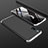 Handyhülle Hülle Kunststoff Schutzhülle Tasche Matt Vorder und Rückseite 360 Grad M01 für Xiaomi Mi A3 Lite Silber und Schwarz