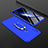 Handyhülle Hülle Kunststoff Schutzhülle Tasche Matt Vorder und Rückseite 360 Grad mit Fingerring Ständer für Huawei Enjoy 9 Plus Blau