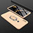 Handyhülle Hülle Kunststoff Schutzhülle Tasche Matt Vorder und Rückseite 360 Grad mit Fingerring Ständer für Huawei Enjoy 9 Plus Gold