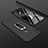 Handyhülle Hülle Kunststoff Schutzhülle Tasche Matt Vorder und Rückseite 360 Grad mit Fingerring Ständer für Huawei Enjoy 9 Plus Schwarz