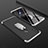 Handyhülle Hülle Kunststoff Schutzhülle Tasche Matt Vorder und Rückseite 360 Grad mit Fingerring Ständer für Huawei Enjoy 9 Plus Silber