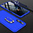 Handyhülle Hülle Kunststoff Schutzhülle Tasche Matt Vorder und Rückseite 360 Grad mit Fingerring Ständer für Huawei Honor 20 Blau