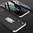 Handyhülle Hülle Kunststoff Schutzhülle Tasche Matt Vorder und Rückseite 360 Grad mit Fingerring Ständer für Huawei Honor 20 Silber und Schwarz