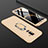 Handyhülle Hülle Kunststoff Schutzhülle Tasche Matt Vorder und Rückseite 360 Grad mit Fingerring Ständer für Samsung Galaxy A9 Star Lite Gold