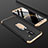 Handyhülle Hülle Kunststoff Schutzhülle Tasche Matt Vorder und Rückseite 360 Grad mit Fingerring Ständer für Samsung Galaxy A9 Star Lite Gold und Schwarz