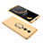Handyhülle Hülle Kunststoff Schutzhülle Tasche Matt Vorder und Rückseite 360 Grad mit Fingerring Ständer für Xiaomi Redmi 5 Plus Gold