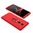 Handyhülle Hülle Kunststoff Schutzhülle Tasche Matt Vorder und Rückseite 360 Grad mit Fingerring Ständer für Xiaomi Redmi 5 Plus Rot