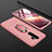 Handyhülle Hülle Kunststoff Schutzhülle Tasche Matt Vorder und Rückseite 360 Grad mit Fingerring Ständer für Xiaomi Redmi Note 8 Pro Rosegold