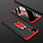 Handyhülle Hülle Kunststoff Schutzhülle Tasche Matt Vorder und Rückseite 360 Grad mit Fingerring Ständer R01 für Apple iPhone 11 Pro Max Rot und Schwarz