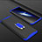 Handyhülle Hülle Kunststoff Schutzhülle Tasche Matt Vorder und Rückseite 360 Grad mit Fingerring Ständer S01 für Oppo Find X Super Flash Edition Blau und Schwarz