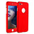 Handyhülle Hülle Kunststoff Schutzhülle Tasche Matt Vorder und Rückseite 360 Grad P01 für Apple iPhone 7 Rot