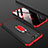 Handyhülle Hülle Kunststoff Schutzhülle Tasche Matt Vorder und Rückseite 360 Grad P01 für Huawei Honor V20 Rot und Schwarz