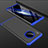 Handyhülle Hülle Kunststoff Schutzhülle Tasche Matt Vorder und Rückseite 360 Grad P01 für Huawei Mate 30 5G Blau und Schwarz