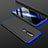 Handyhülle Hülle Kunststoff Schutzhülle Tasche Matt Vorder und Rückseite 360 Grad P01 für Nokia 6.1 Plus Blau und Schwarz