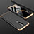 Handyhülle Hülle Kunststoff Schutzhülle Tasche Matt Vorder und Rückseite 360 Grad P01 für Nokia X6 Gold und Schwarz