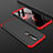 Handyhülle Hülle Kunststoff Schutzhülle Tasche Matt Vorder und Rückseite 360 Grad P01 für Nokia X6 Rot und Schwarz