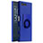 Handyhülle Hülle Kunststoff Schutzhülle Treibsand mit Fingerring Ständer für Sony Xperia X Compact Blau