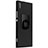 Handyhülle Hülle Kunststoff Schutzhülle Treibsand mit Fingerring Ständer für Sony Xperia XA1 Schwarz