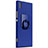 Handyhülle Hülle Kunststoff Schutzhülle Treibsand mit Fingerring Ständer für Sony Xperia XA1 Ultra Blau