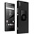 Handyhülle Hülle Kunststoff Schutzhülle Treibsand mit Fingerring Ständer für Sony Xperia XA1 Ultra Schwarz