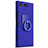 Handyhülle Hülle Kunststoff Schutzhülle Treibsand mit Fingerring Ständer für Sony Xperia XZ1 Compact Blau