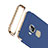 Handyhülle Hülle Luxus Aluminium Metall mit Fingerring Ständer für Huawei G7 Plus Blau
