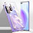 Handyhülle Hülle Luxus Aluminium Metall Rahmen Spiegel 360 Grad Ganzkörper Tasche für Huawei Nova 8 Pro 5G Violett