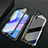 Handyhülle Hülle Luxus Aluminium Metall Rahmen Spiegel 360 Grad Ganzkörper Tasche für Huawei P smart S Schwarz
