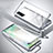 Handyhülle Hülle Luxus Aluminium Metall Rahmen Spiegel 360 Grad Ganzkörper Tasche für Xiaomi Mi 10T Pro 5G Silber