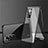 Handyhülle Hülle Luxus Aluminium Metall Rahmen Spiegel 360 Grad Ganzkörper Tasche für Xiaomi Mi 12 Pro 5G Schwarz