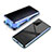 Handyhülle Hülle Luxus Aluminium Metall Rahmen Spiegel 360 Grad Ganzkörper Tasche LK4 für Samsung Galaxy S20 Plus 5G Blau