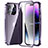 Handyhülle Hülle Luxus Aluminium Metall Rahmen Spiegel 360 Grad Ganzkörper Tasche LO1 für Apple iPhone 14 Pro