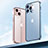 Handyhülle Hülle Luxus Aluminium Metall Rahmen Spiegel 360 Grad Ganzkörper Tasche M01 für Apple iPhone 13 Pro Max