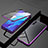 Handyhülle Hülle Luxus Aluminium Metall Rahmen Spiegel 360 Grad Ganzkörper Tasche M01 für Huawei Enjoy 10e Violett