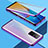 Handyhülle Hülle Luxus Aluminium Metall Rahmen Spiegel 360 Grad Ganzkörper Tasche M01 für Huawei Honor 30S Violett