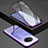 Handyhülle Hülle Luxus Aluminium Metall Rahmen Spiegel 360 Grad Ganzkörper Tasche M01 für Oppo Ace2 Violett