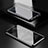 Handyhülle Hülle Luxus Aluminium Metall Rahmen Spiegel 360 Grad Ganzkörper Tasche M01 für Realme X3 SuperZoom Schwarz