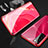 Handyhülle Hülle Luxus Aluminium Metall Rahmen Spiegel 360 Grad Ganzkörper Tasche M02 für Huawei Nova 7 5G Rot