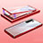 Handyhülle Hülle Luxus Aluminium Metall Rahmen Spiegel 360 Grad Ganzkörper Tasche M02 für Huawei P40 Lite 5G Rot
