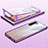 Handyhülle Hülle Luxus Aluminium Metall Rahmen Spiegel 360 Grad Ganzkörper Tasche M02 für Huawei P40 Lite 5G Violett