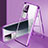 Handyhülle Hülle Luxus Aluminium Metall Rahmen Spiegel 360 Grad Ganzkörper Tasche M02 für Vivo iQOO 8 5G Violett