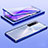 Handyhülle Hülle Luxus Aluminium Metall Rahmen Spiegel 360 Grad Ganzkörper Tasche M03 für Huawei Nova 7 Pro 5G Blau