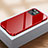 Handyhülle Hülle Luxus Aluminium Metall Rahmen Spiegel 360 Grad Ganzkörper Tasche M07 für Apple iPhone 13 Mini Rot