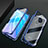 Handyhülle Hülle Luxus Aluminium Metall Rahmen Spiegel 360 Grad Ganzkörper Tasche M10 für Vivo Nex 3 5G Blau