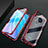 Handyhülle Hülle Luxus Aluminium Metall Rahmen Spiegel 360 Grad Ganzkörper Tasche M10 für Vivo Nex 3S Rot