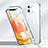 Handyhülle Hülle Luxus Aluminium Metall Rahmen Spiegel 360 Grad Ganzkörper Tasche N01 für Apple iPhone 12 Mini