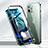 Handyhülle Hülle Luxus Aluminium Metall Rahmen Spiegel 360 Grad Ganzkörper Tasche N01 für Apple iPhone 12 Pro Max